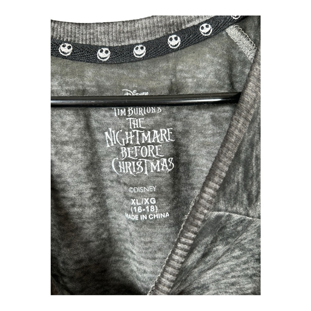 DISNEY The Nightmare Before Christmas Pajama Set pants, shirt Sz L 12-14  jogger - Picture 7 of 9